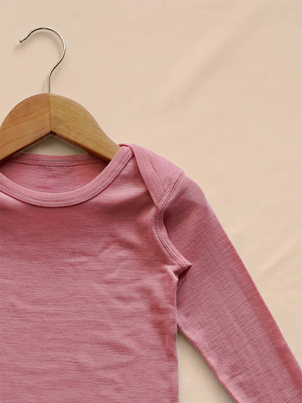 Long Sleeve Baby Bodysuit - Pink