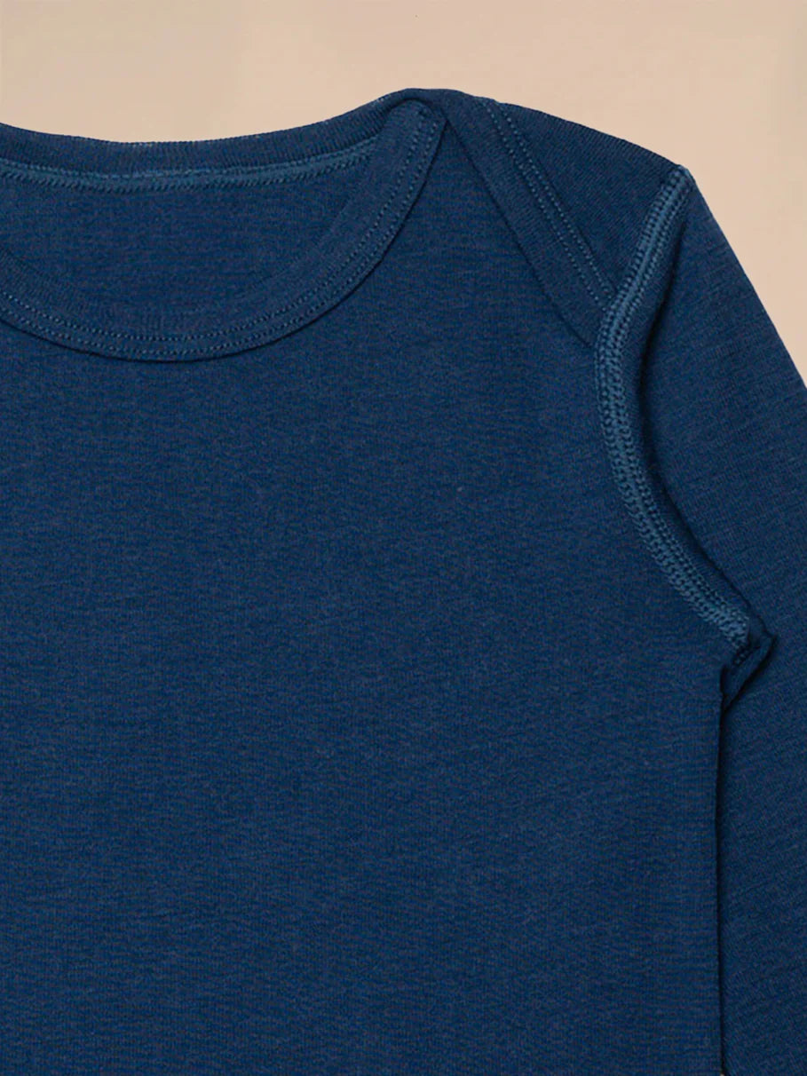 Long Sleeve Baby Bodysuit - Navy