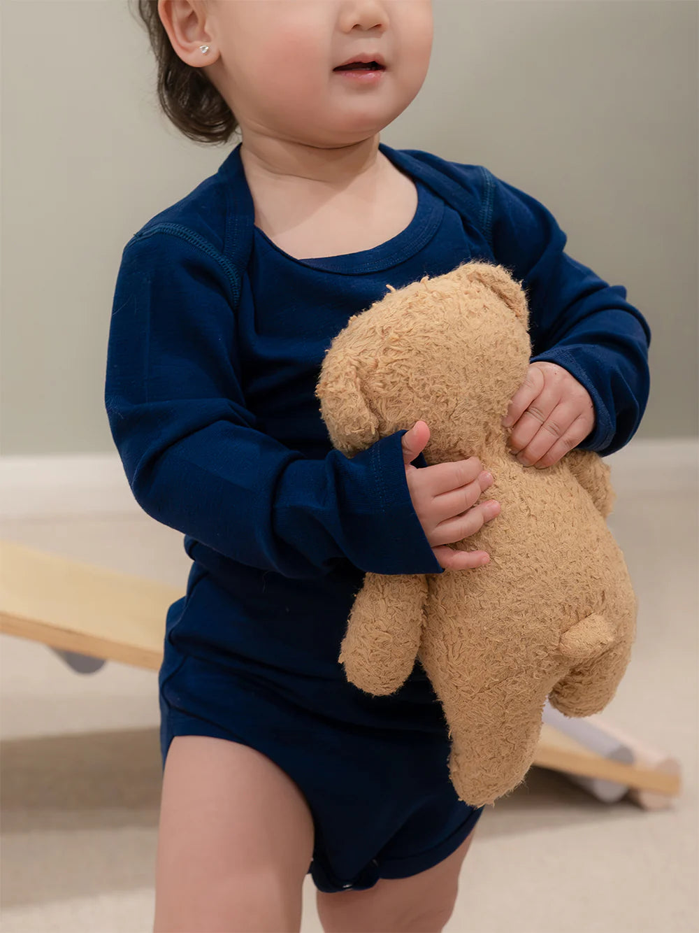 Long Sleeve Baby Bodysuit - Navy